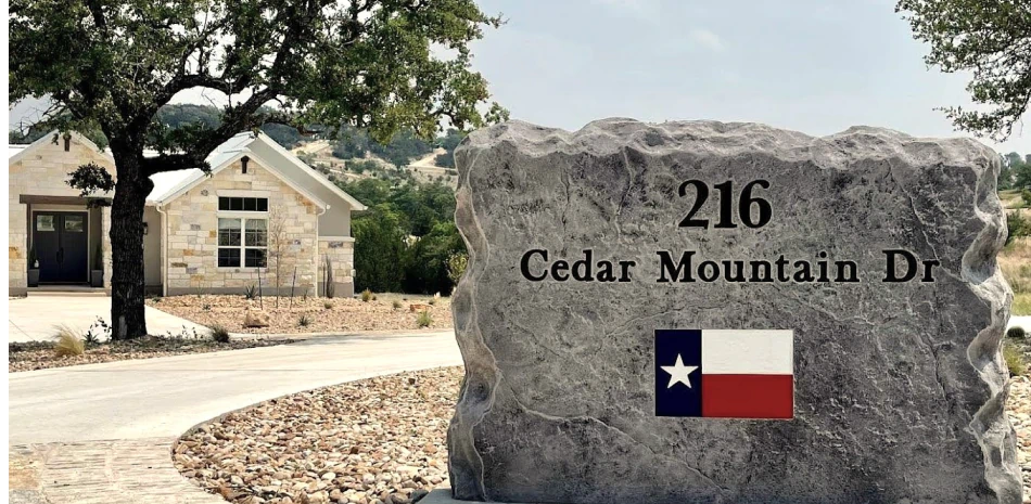 Custom Address Stone Designs